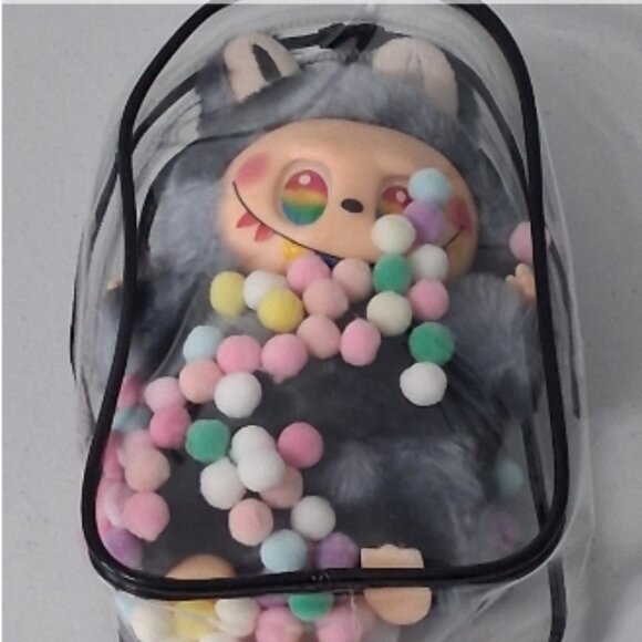 Lot of 5 Labubu Monsters Protective Zipper Cases With Keychain and Clasp V1,V3 - Picture 3 of 4